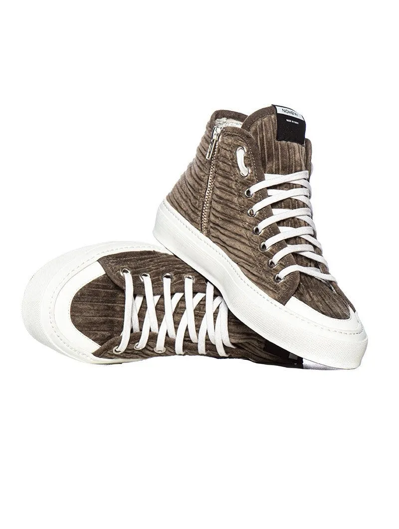 003 SNEAKERS IN VELVET GREEN