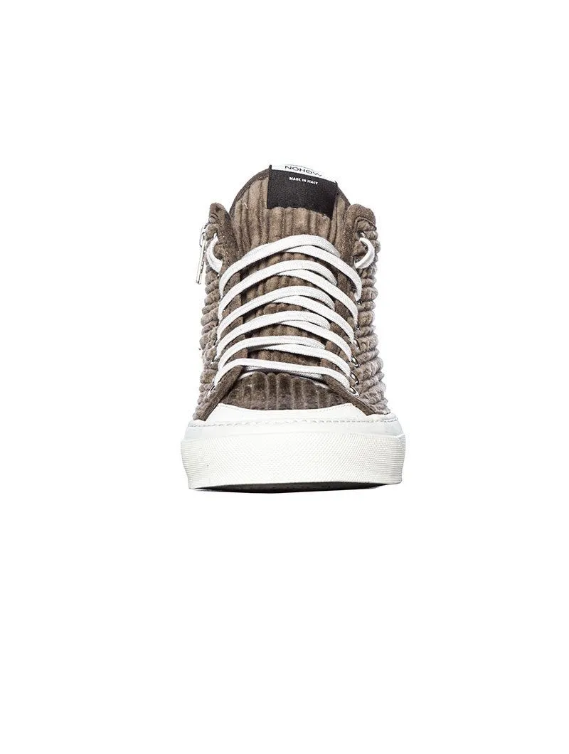 003 SNEAKERS IN VELVET GREEN