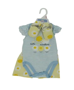 71888, Bon Blues, Newborn Girls' 3Pc Onesie,  Set