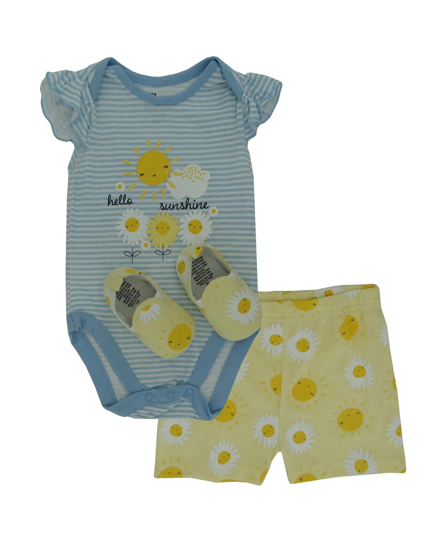 71888, Bon Blues, Newborn Girls' 3Pc Onesie,  Set