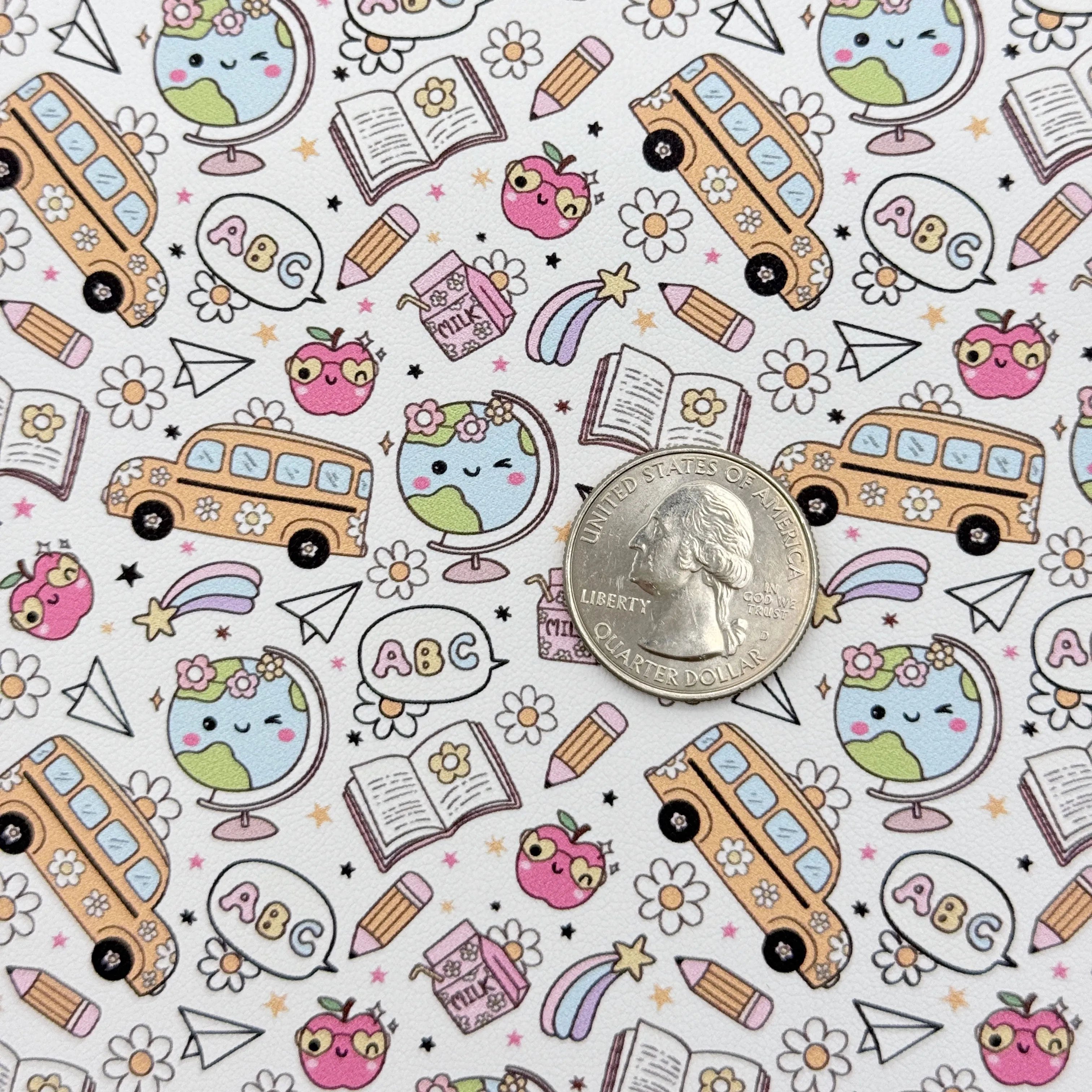 A  ADORABLE - Custom Printed Smooth Faux Leather