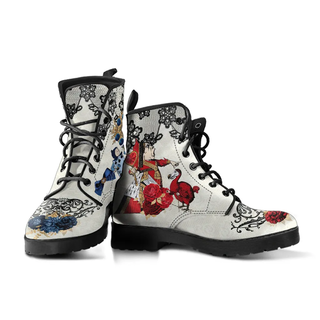 Alice in Wonderland Boots - Alice in Wonderland Gifts #101 Blue & Red Series, Birthday Gifts, Gift Idea, Women's Aesthetic Shoes