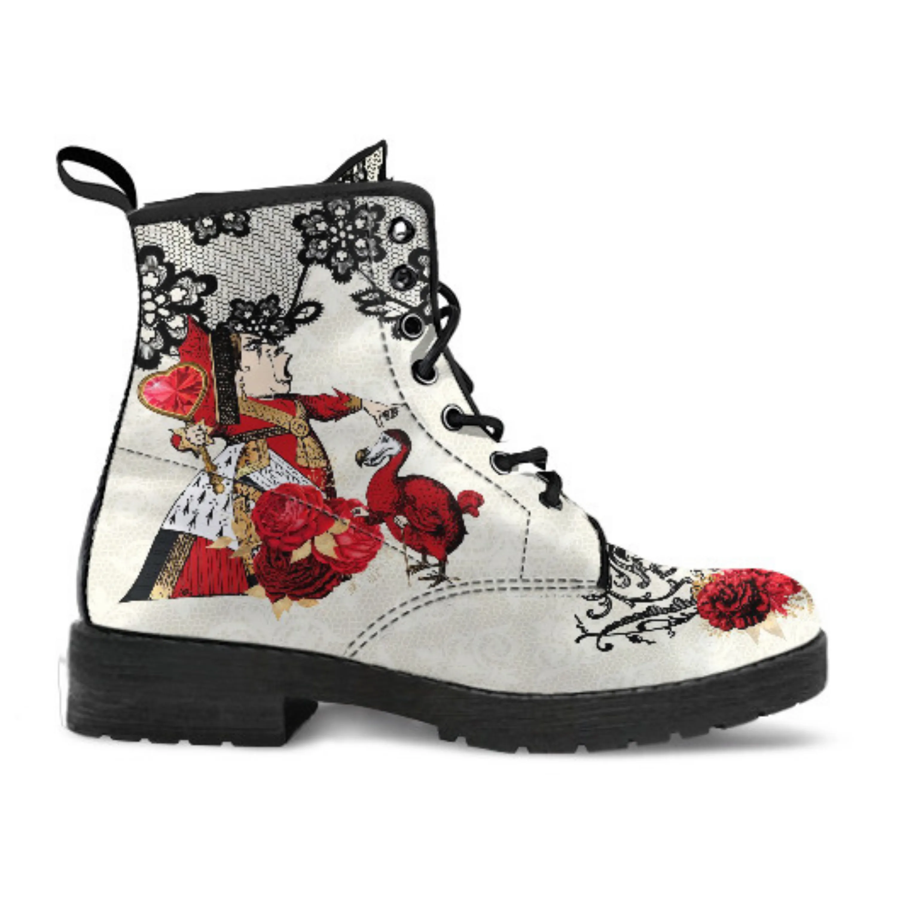 Alice in Wonderland Boots - Alice in Wonderland Gifts #101 Blue & Red Series, Birthday Gifts, Gift Idea, Women's Aesthetic Shoes