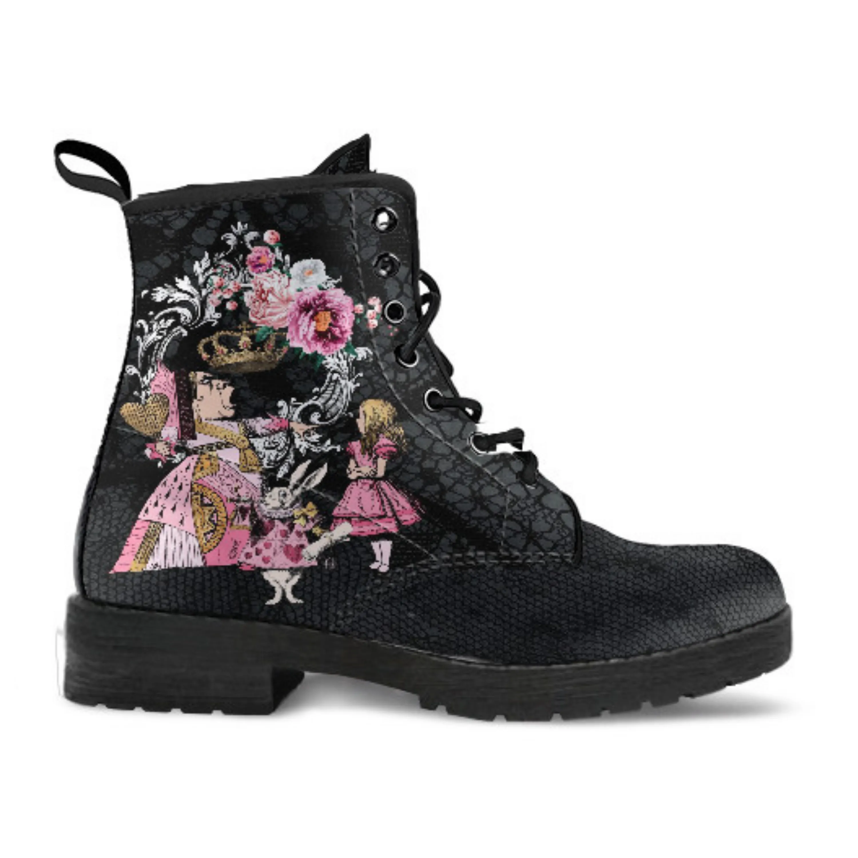 Alice in Wonderland Boots - Alice in Wonderland Gifts #102 Pink Series, Gift Idea, Women's Boots, Custom Aesthetic Shoes