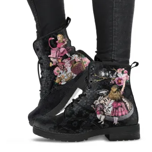 Alice in Wonderland Boots - Alice in Wonderland Gifts #102 Pink Series, Gift Idea, Women's Boots, Custom Aesthetic Shoes