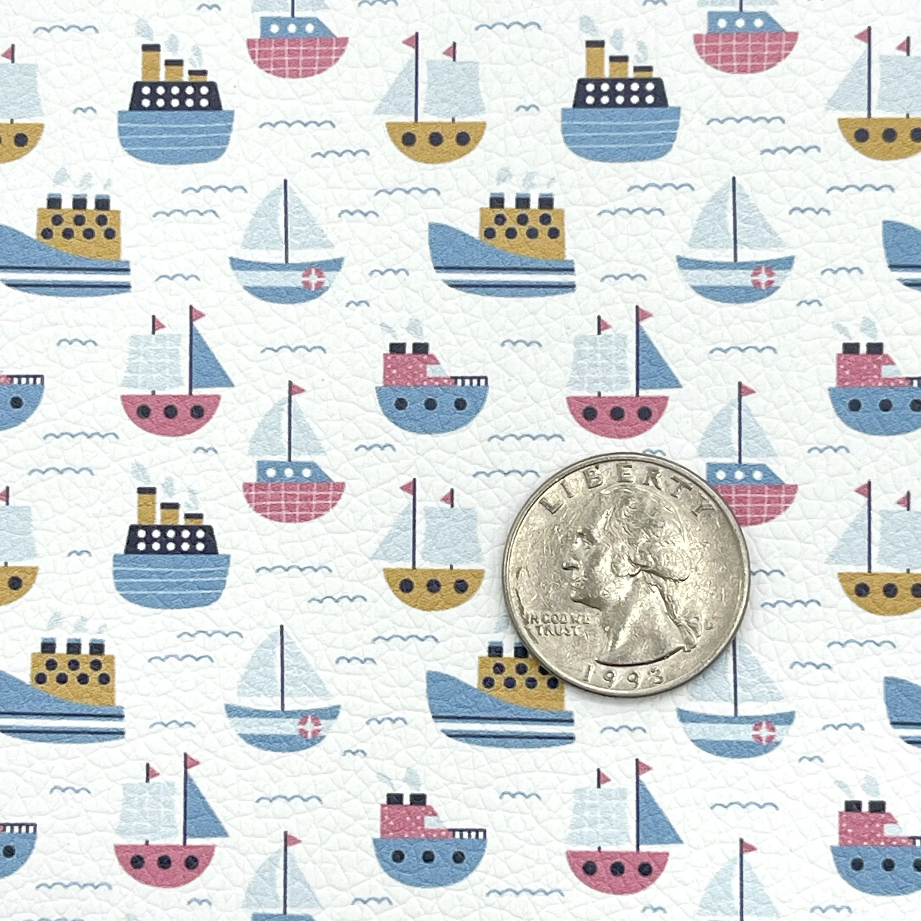 ALL ABOARD - Custom Printed Faux Leather