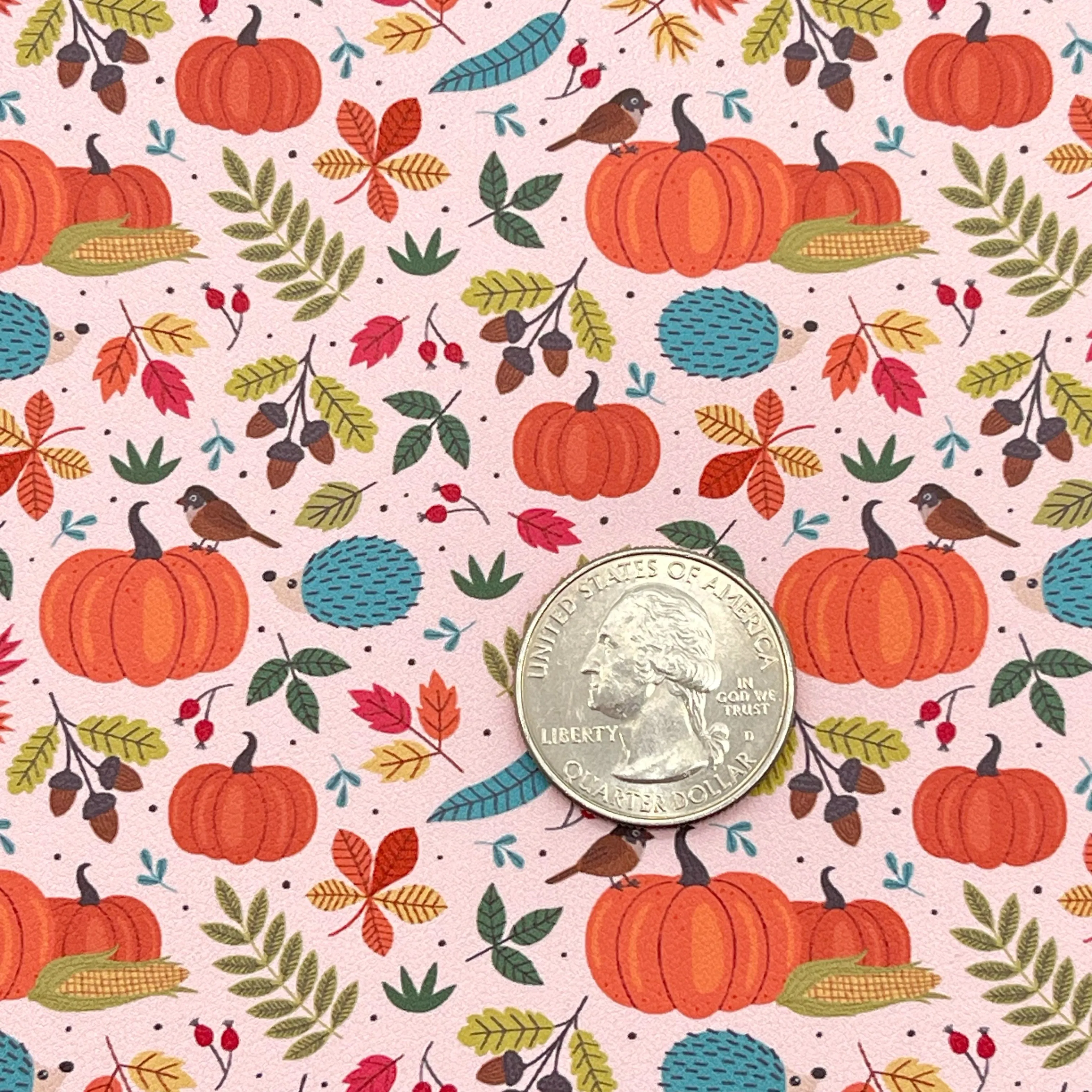 ALL ABOUT FALL - Custom Printed Smooth Faux Leather