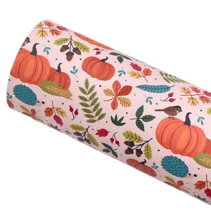 ALL ABOUT FALL - Custom Printed Smooth Faux Leather
