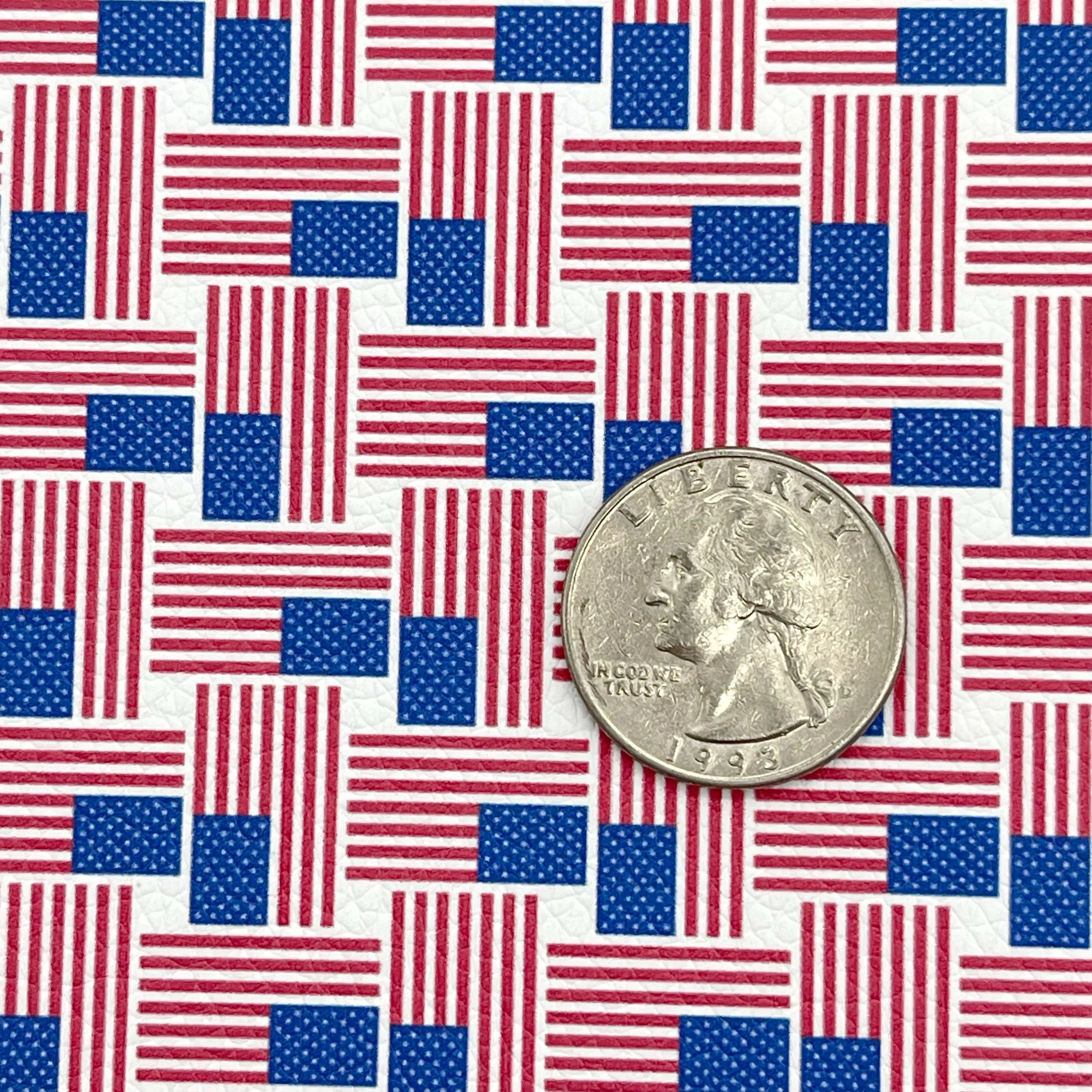 AMERICAN FLAGS - Custom Printed Faux Leather
