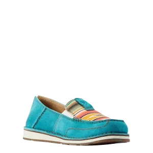 Ariat Ladies Cruiser Teal Suede Slip On Shoes 10044530