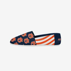Auburn Tigers Womens Stripe Canvas Shoe