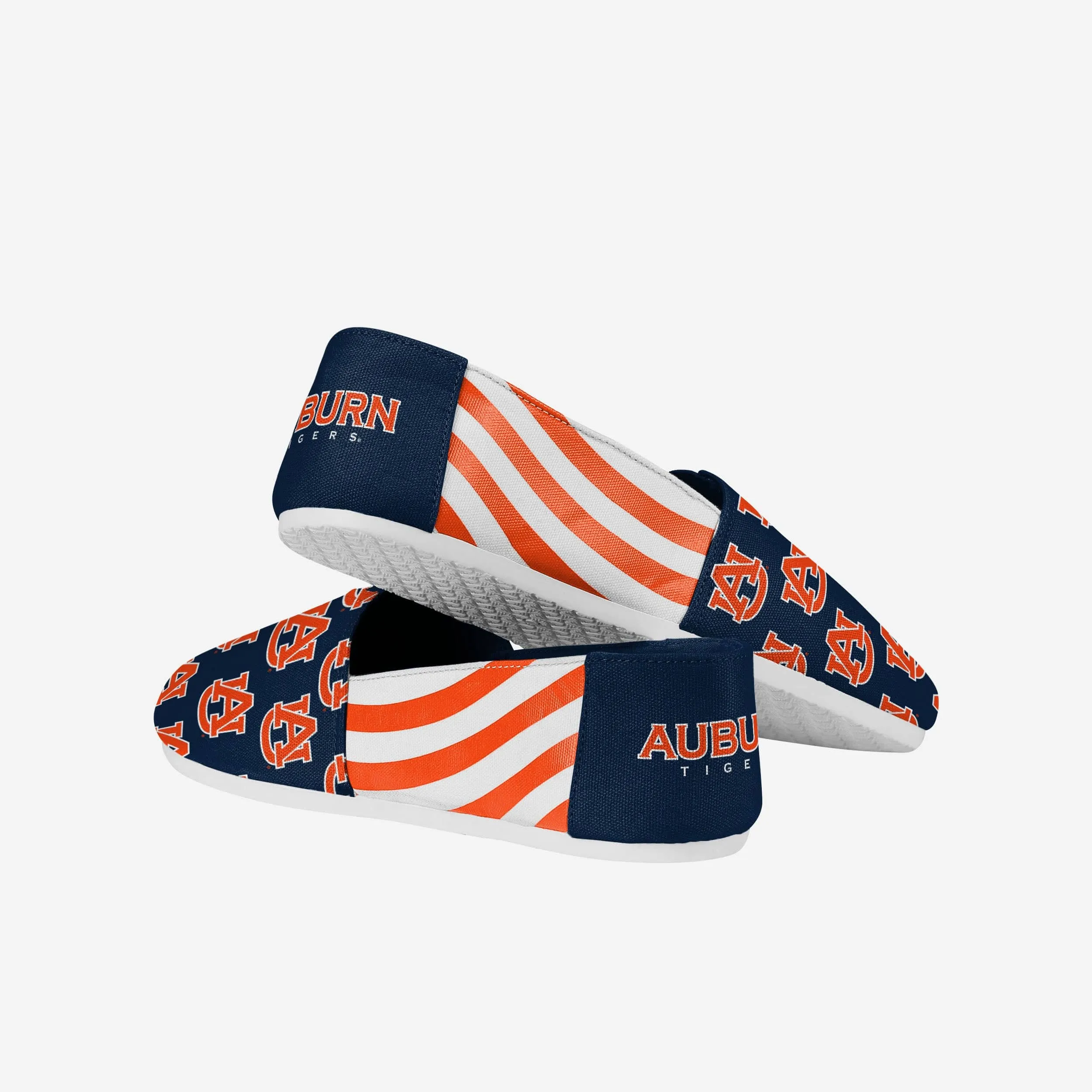 Auburn Tigers Womens Stripe Canvas Shoe