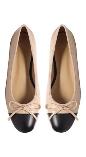 Bella Black Nude Ballet Flat