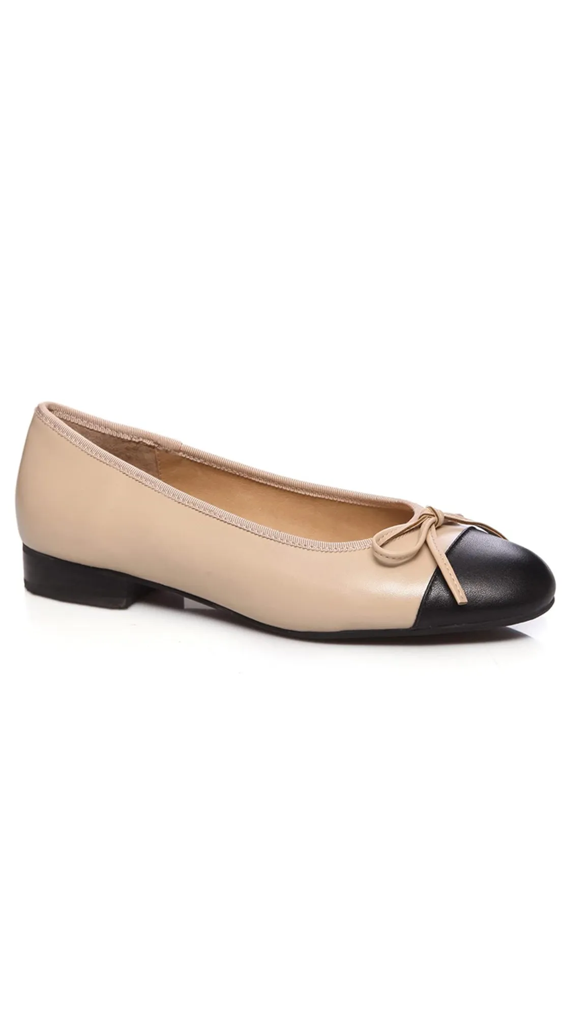 Bella Black Nude Ballet Flat