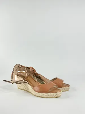 Bianca Buccheri Burnt Caramel Studded Espadrilles - EU38