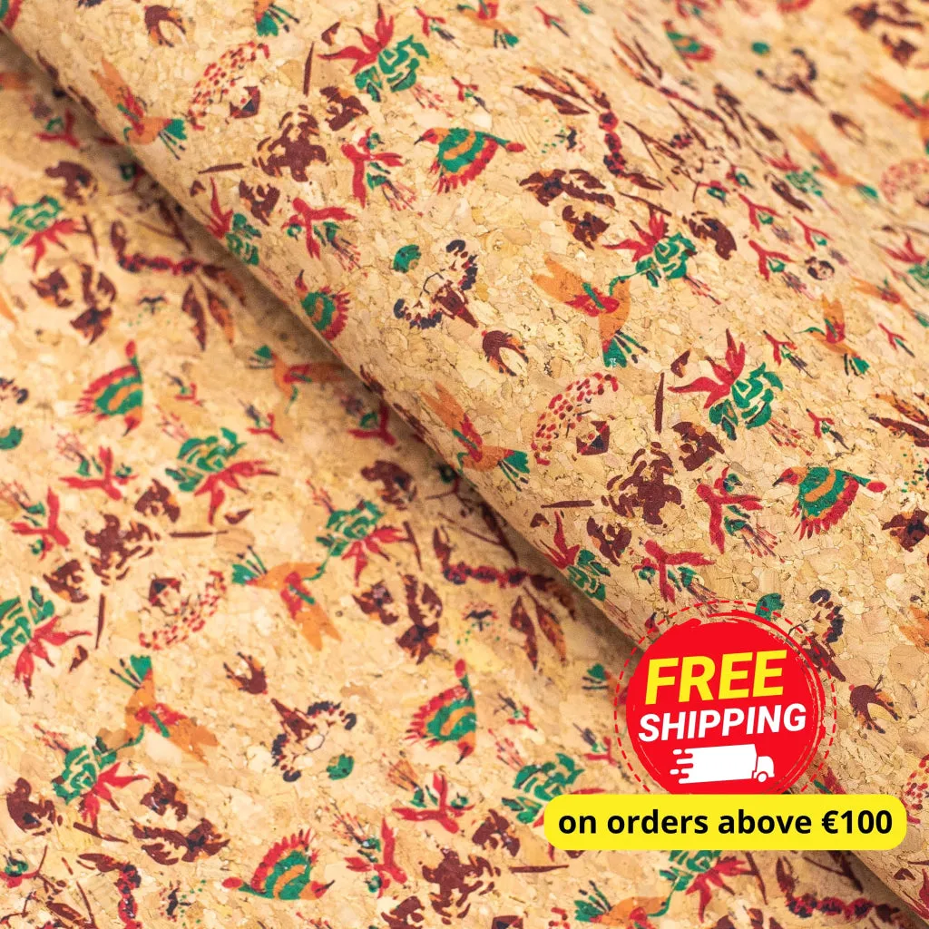 Birds Of Paradise, Cork Fabric- COF-365-NEW