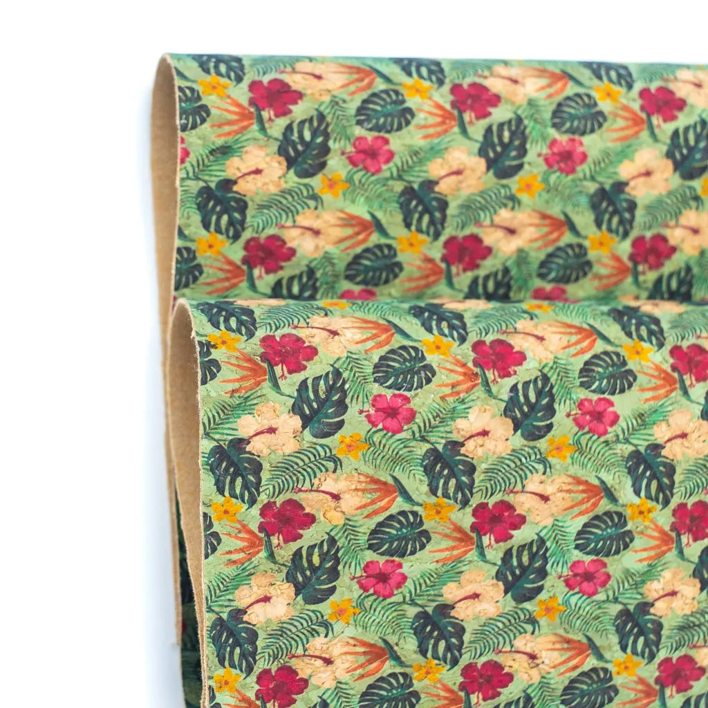 BUY 1 GET 1 FREE: Tropic Florals, Cork Fabric COF-311-A