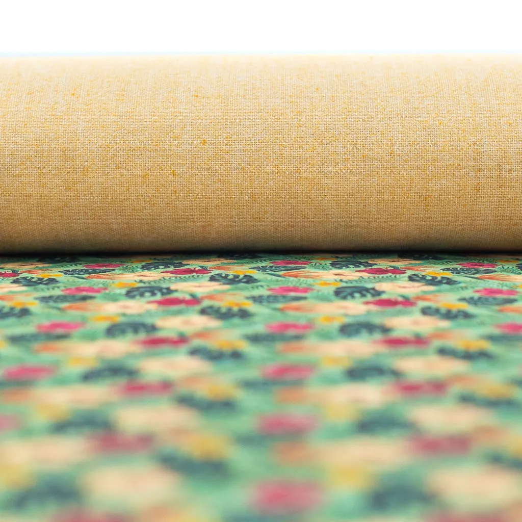 BUY 1 GET 1 FREE: Tropic Florals, Cork Fabric COF-311-A