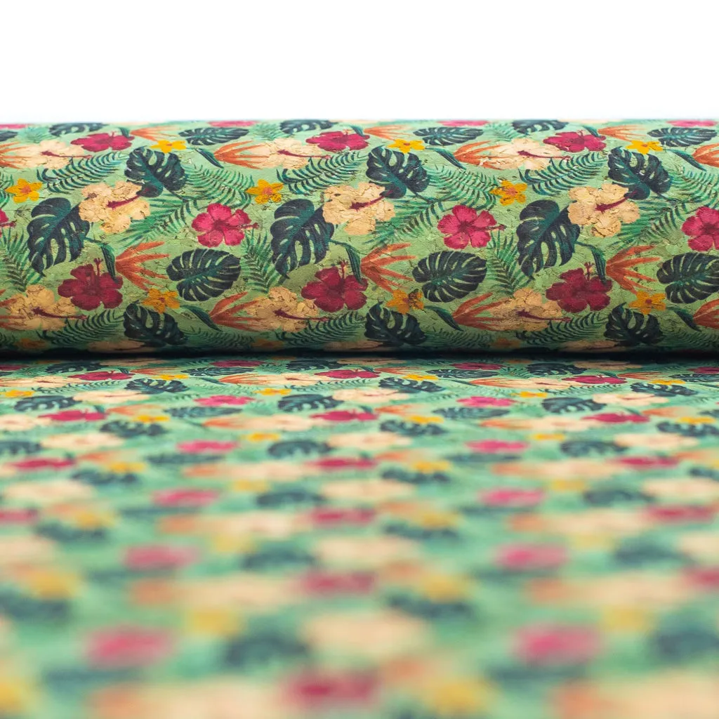 BUY 1 GET 1 FREE: Tropic Florals, Cork Fabric COF-311-A