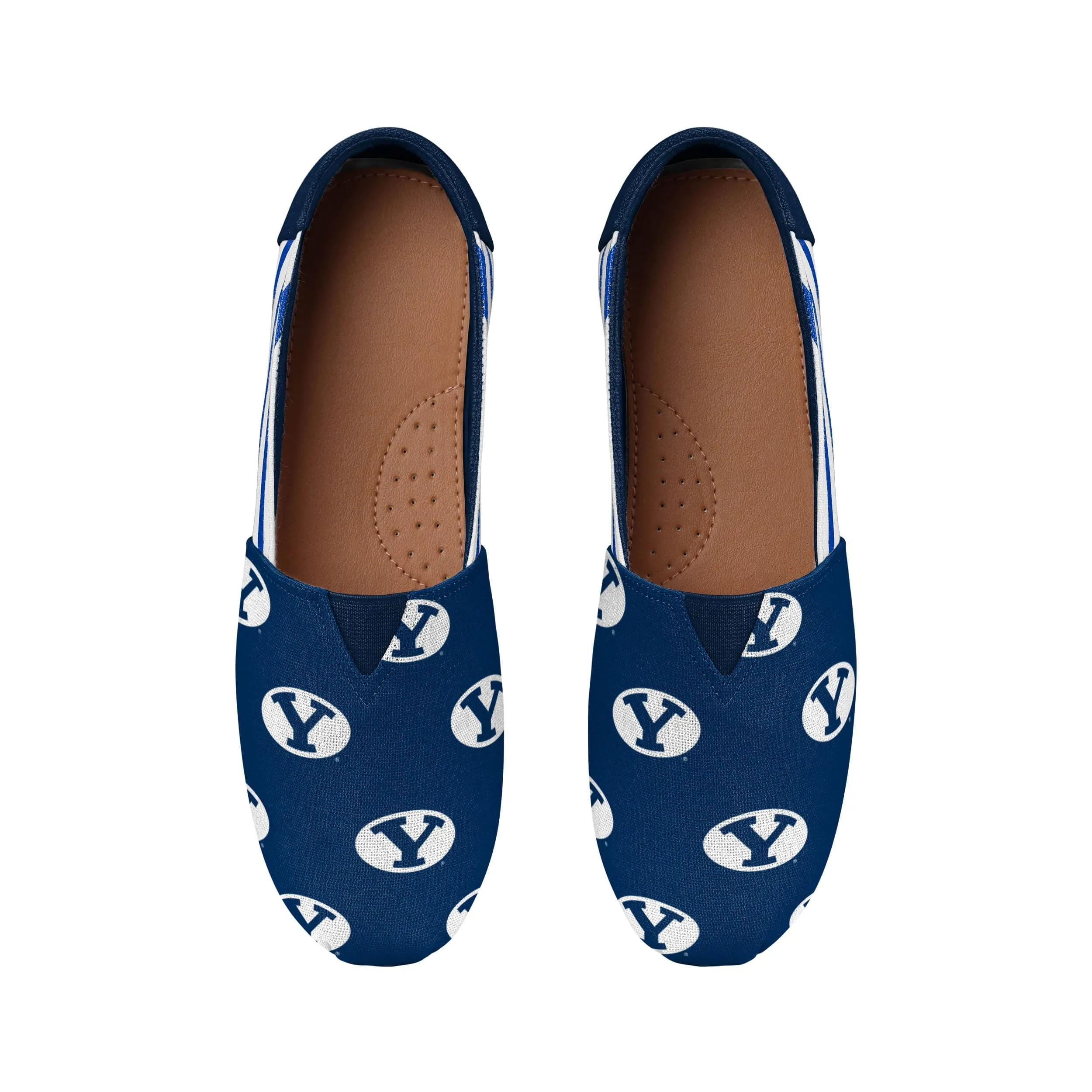 BYU Cougars NCAA Womens Stripe Canvas Shoes