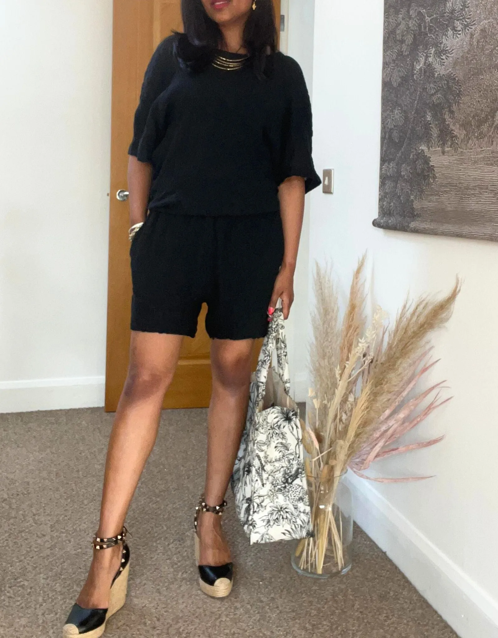 Celia Cotton Round Neck Co-ord Shorts Set