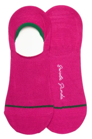 Cerise "No-Show" Bamboo Socks