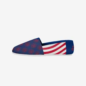 Chicago Cubs Womens Stripe Canvas Shoe