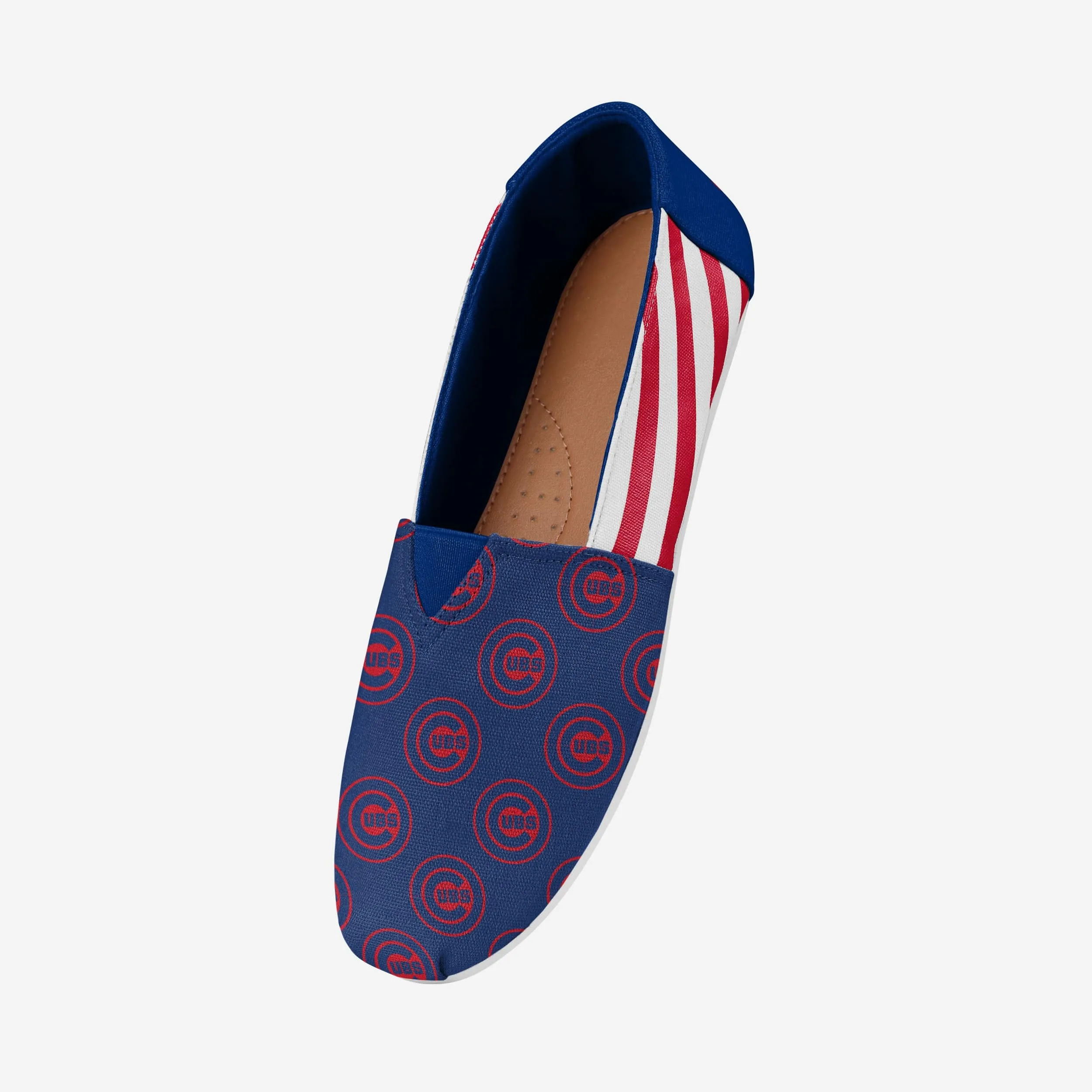 Chicago Cubs Womens Stripe Canvas Shoe