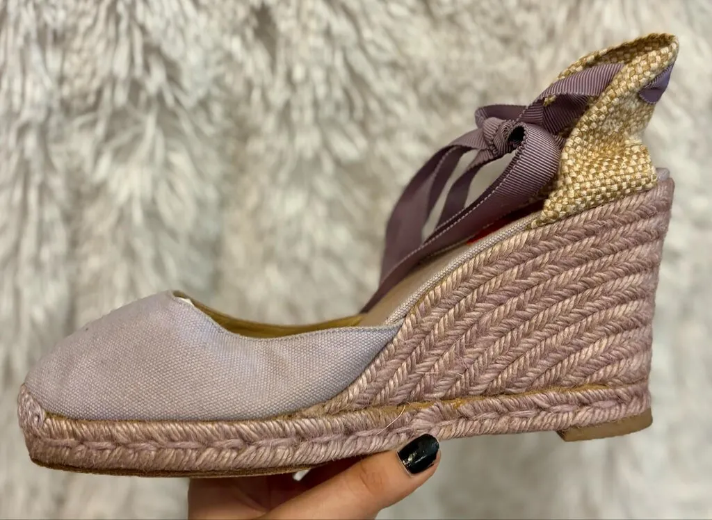 Christian Louboutin Canvas Wrap Espadrilles - Size 40