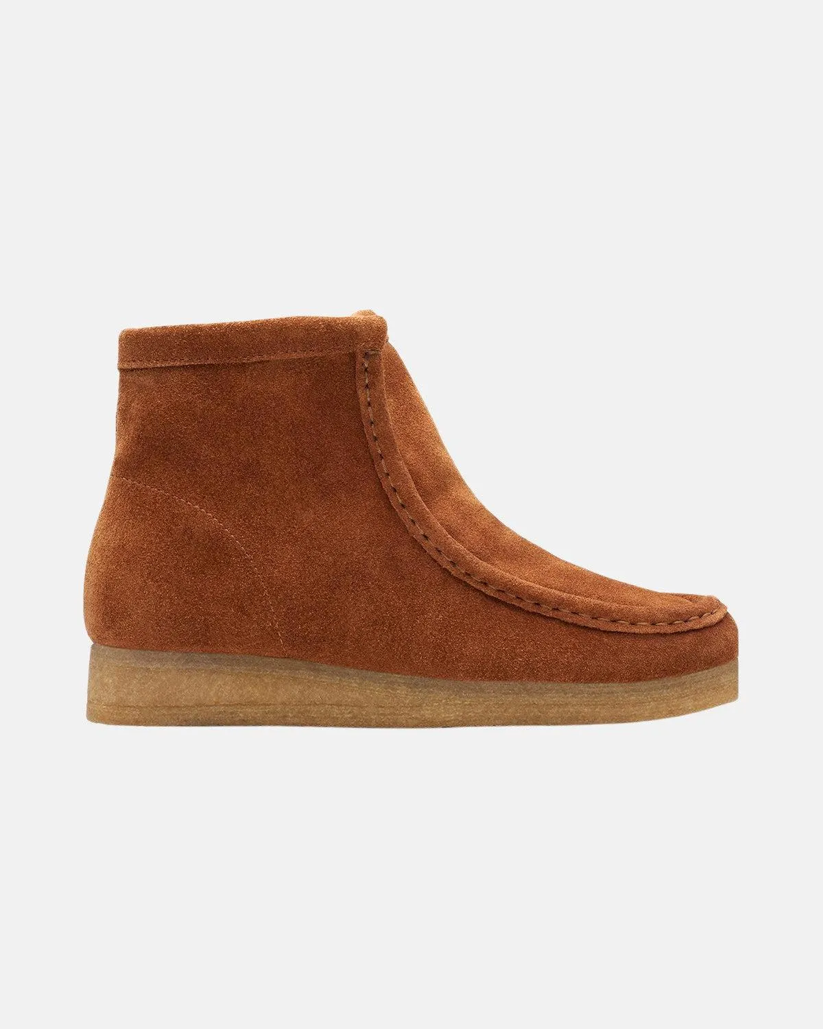 CLARKS ORIGINALS WOMENS WALLABEE HI BOOTS CARAMEL WLINED