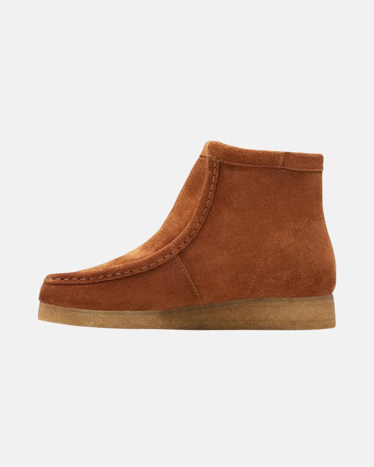 CLARKS ORIGINALS WOMENS WALLABEE HI BOOTS CARAMEL WLINED