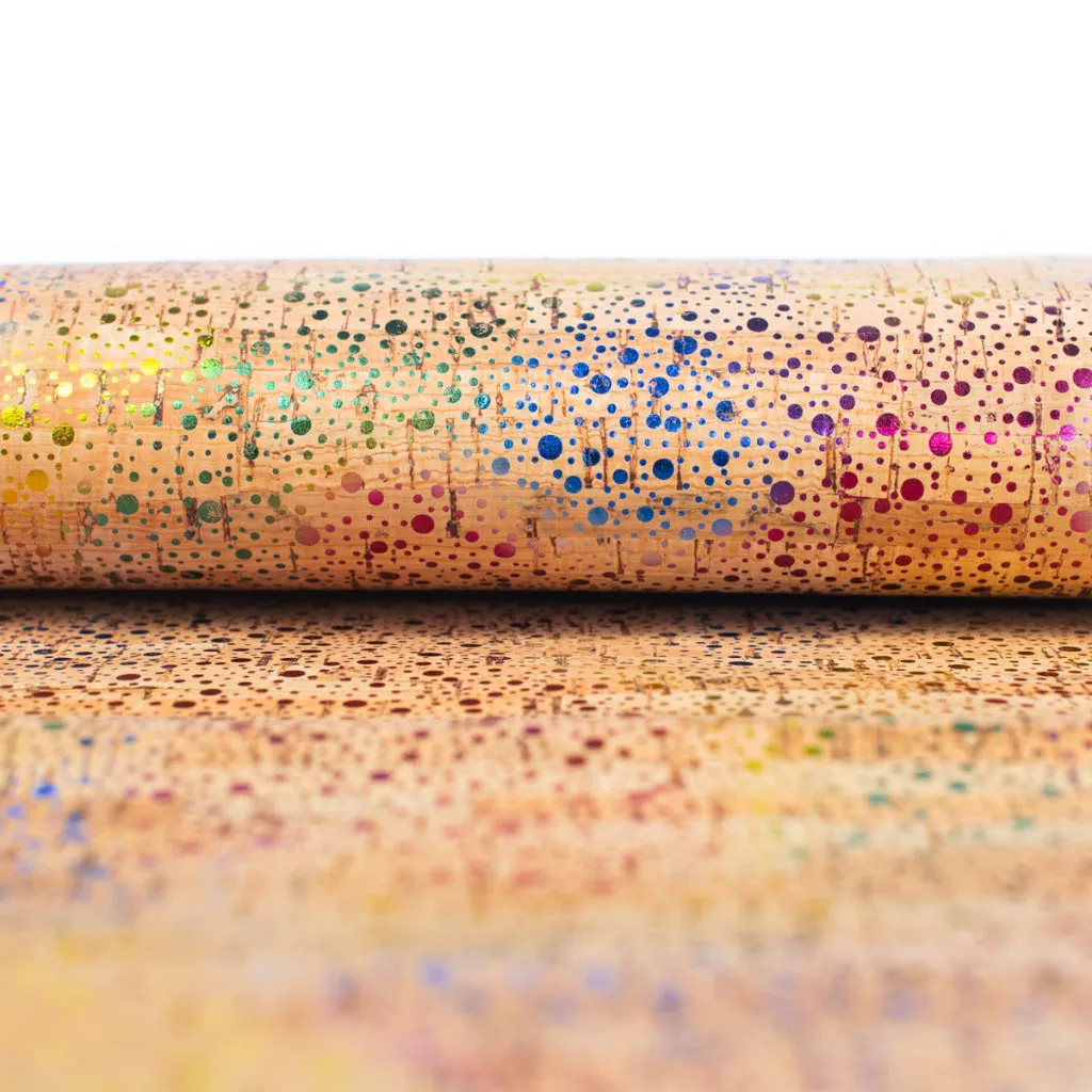 Colorful Speckled Cork Fabric  COF-465