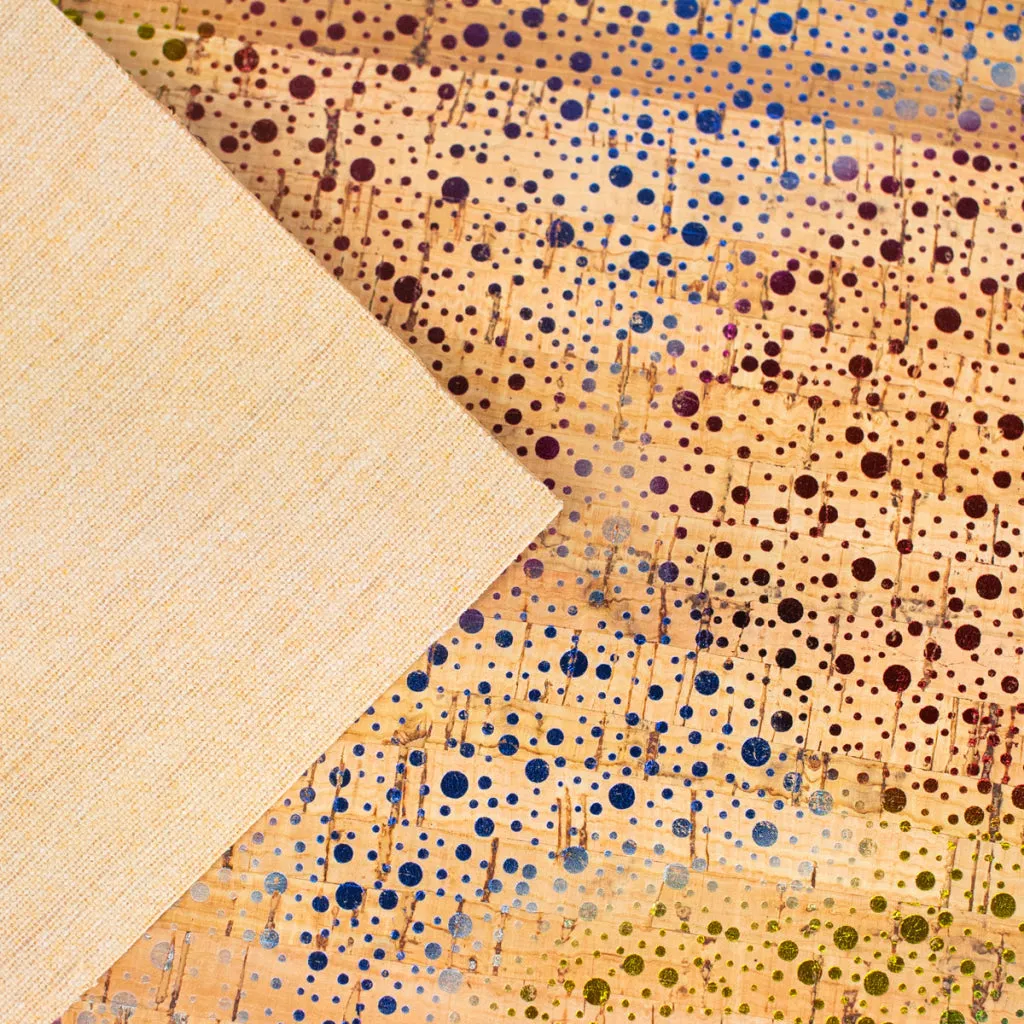 Colorful Speckled Cork Fabric  COF-465