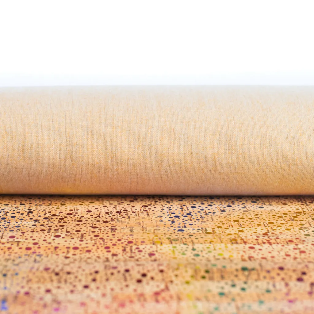 Colorful Speckled Cork Fabric  COF-465