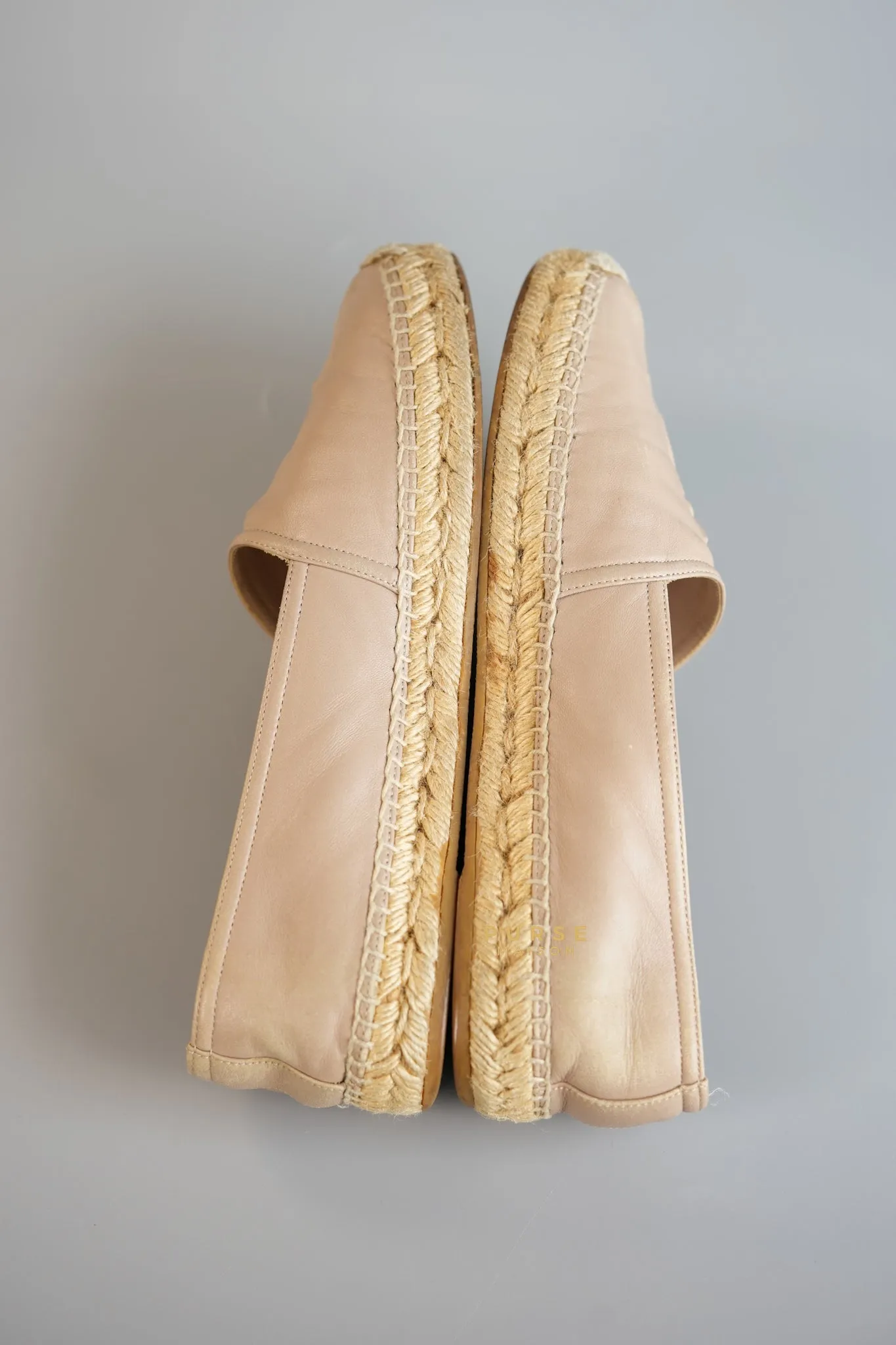 Espadrilles in Beige Lambskin Leather Size 38 (25cm)
