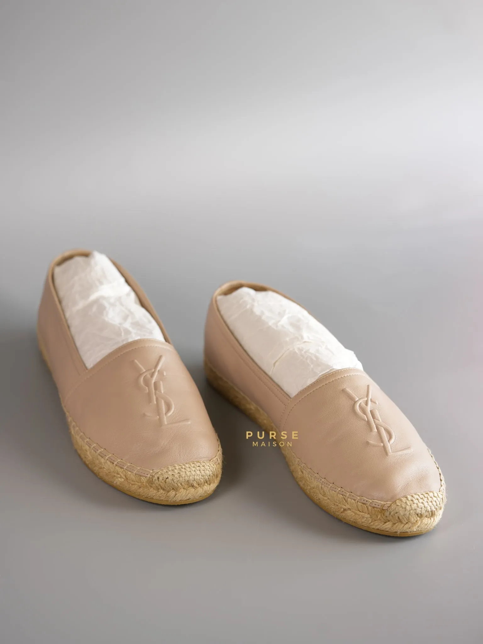 Espadrilles in Poudre Lambskin Leather Size 38 (25cm)