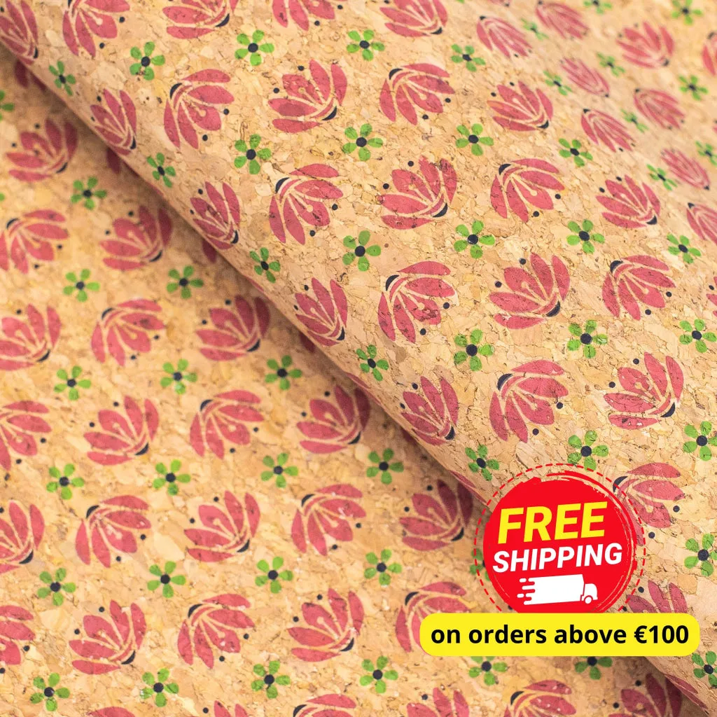 Flip Lotus, Cork Fabric- COF-408-A