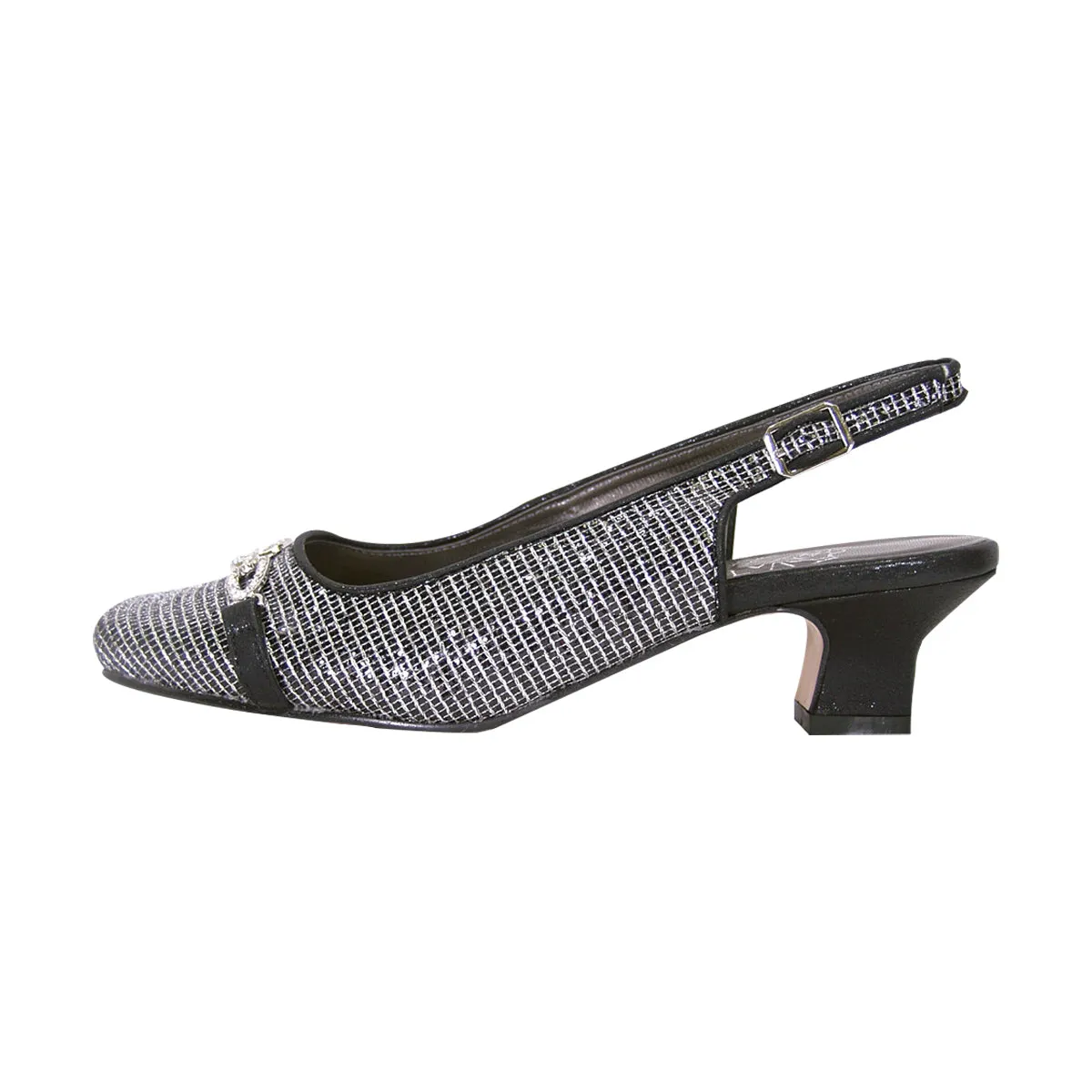 FLORAL Chelsea Women's Wide Width Crystal Ornament Slingback Shoes