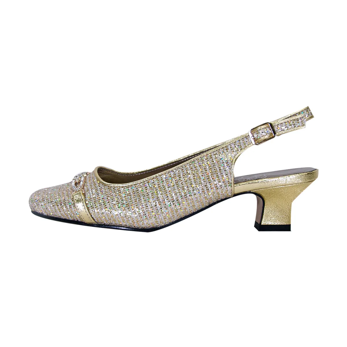 FLORAL Chelsea Women's Wide Width Crystal Ornament Slingback Shoes