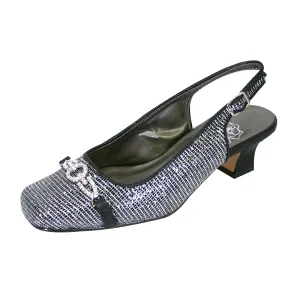 FLORAL Chelsea Women's Wide Width Crystal Ornament Slingback Shoes