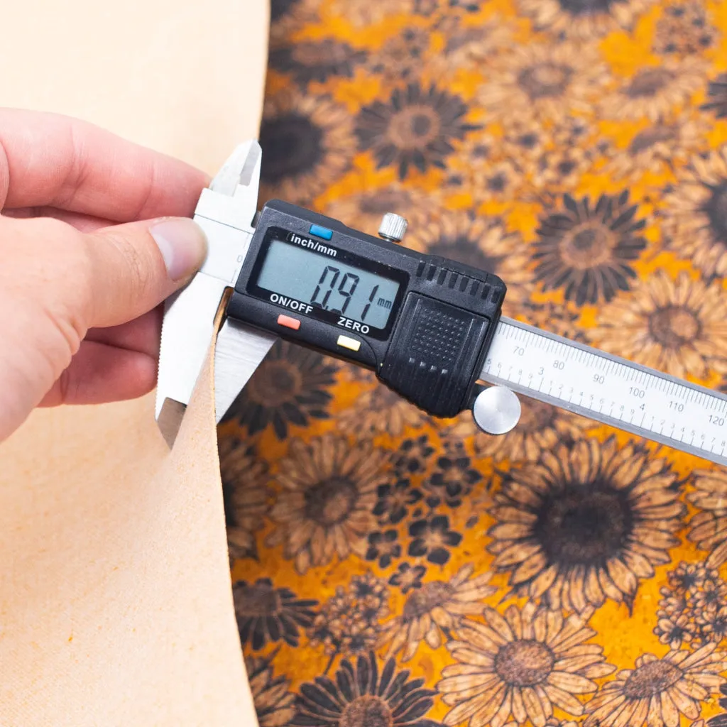 Floral-Printed Cork Fabric with Sunflower Design COF-573