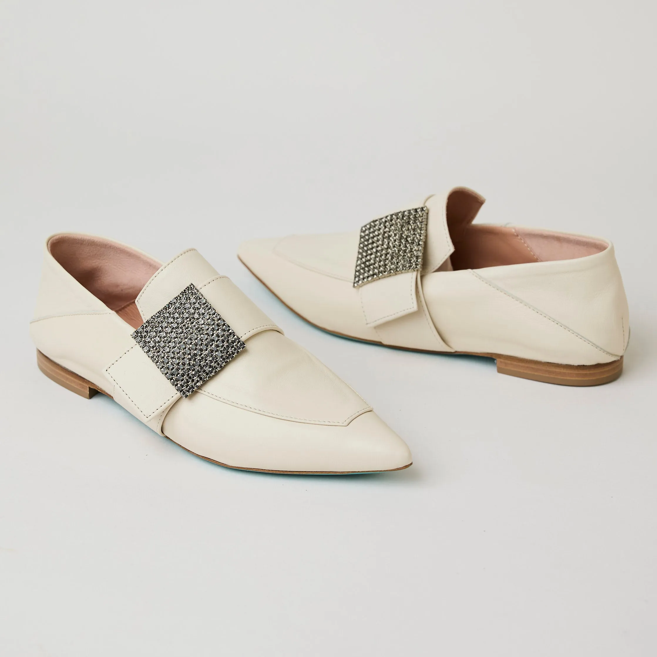 Fratelli Russo Cream Leather Loafers