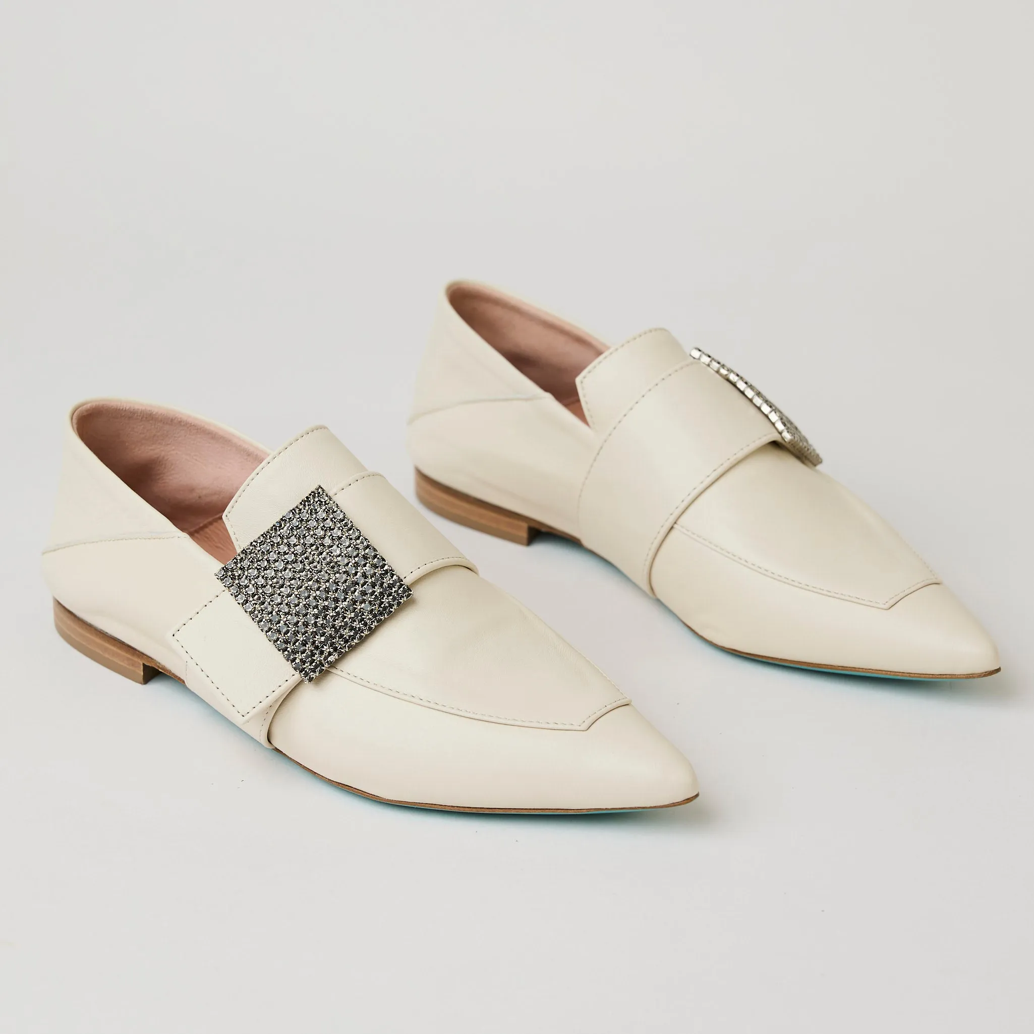 Fratelli Russo Cream Leather Loafers
