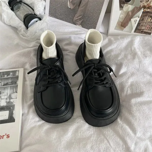 Fur Soft Casual Round Toe Shallow Mouth All-Match Low Heels Dress Oxfords Loafers