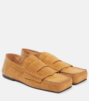Jacquemus Carr√É¬© croc-effect suede penny loafers
