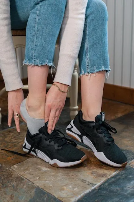 Light Grey "No-Show" Bamboo Socks (Hers)