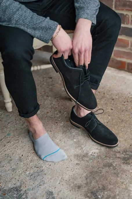 Light Grey "No-Show" Bamboo Socks (His)