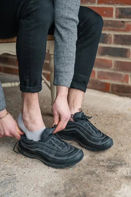 Light Grey "No-Show" Bamboo Socks (His)