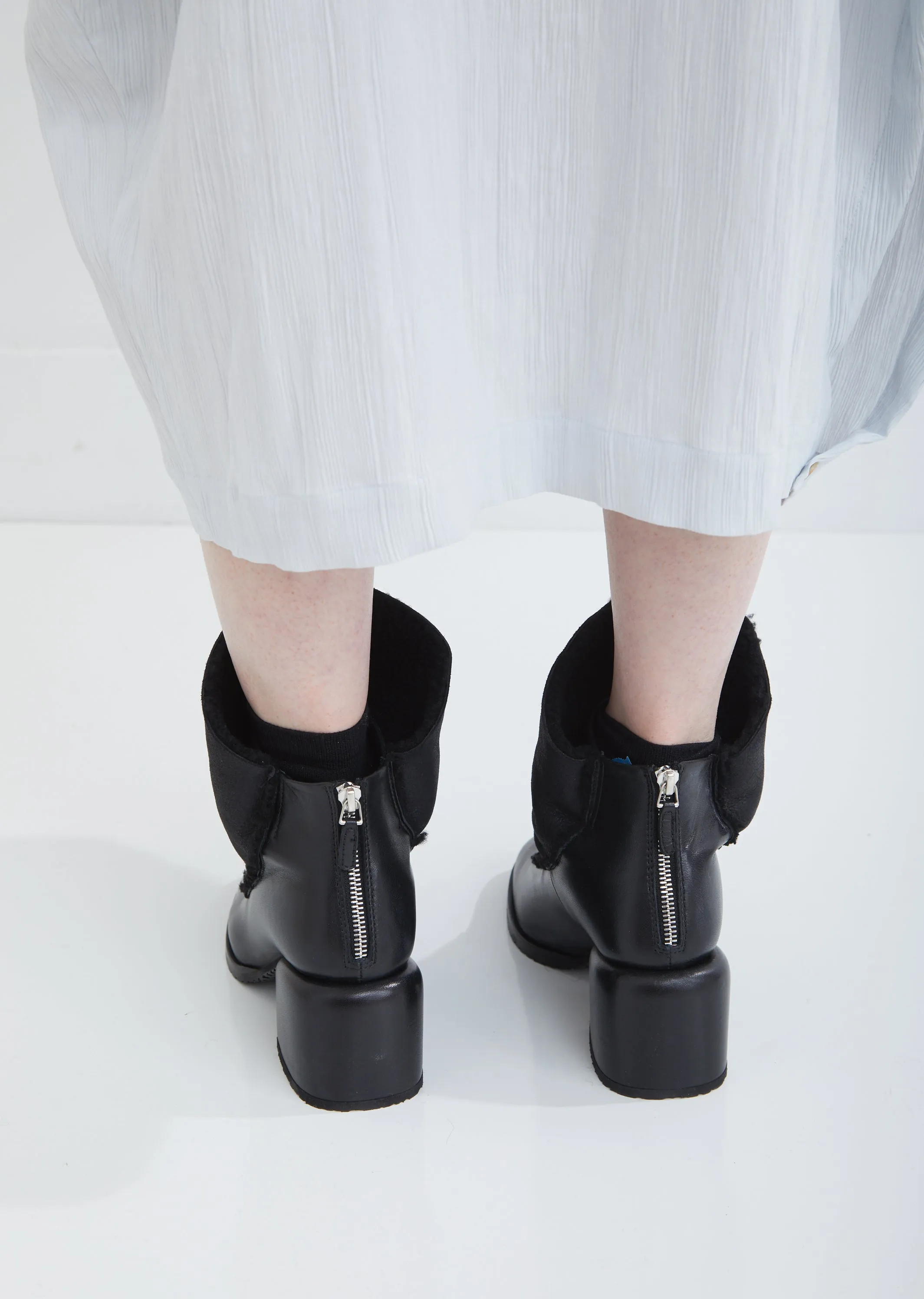 Litava Leather Shearling Boots