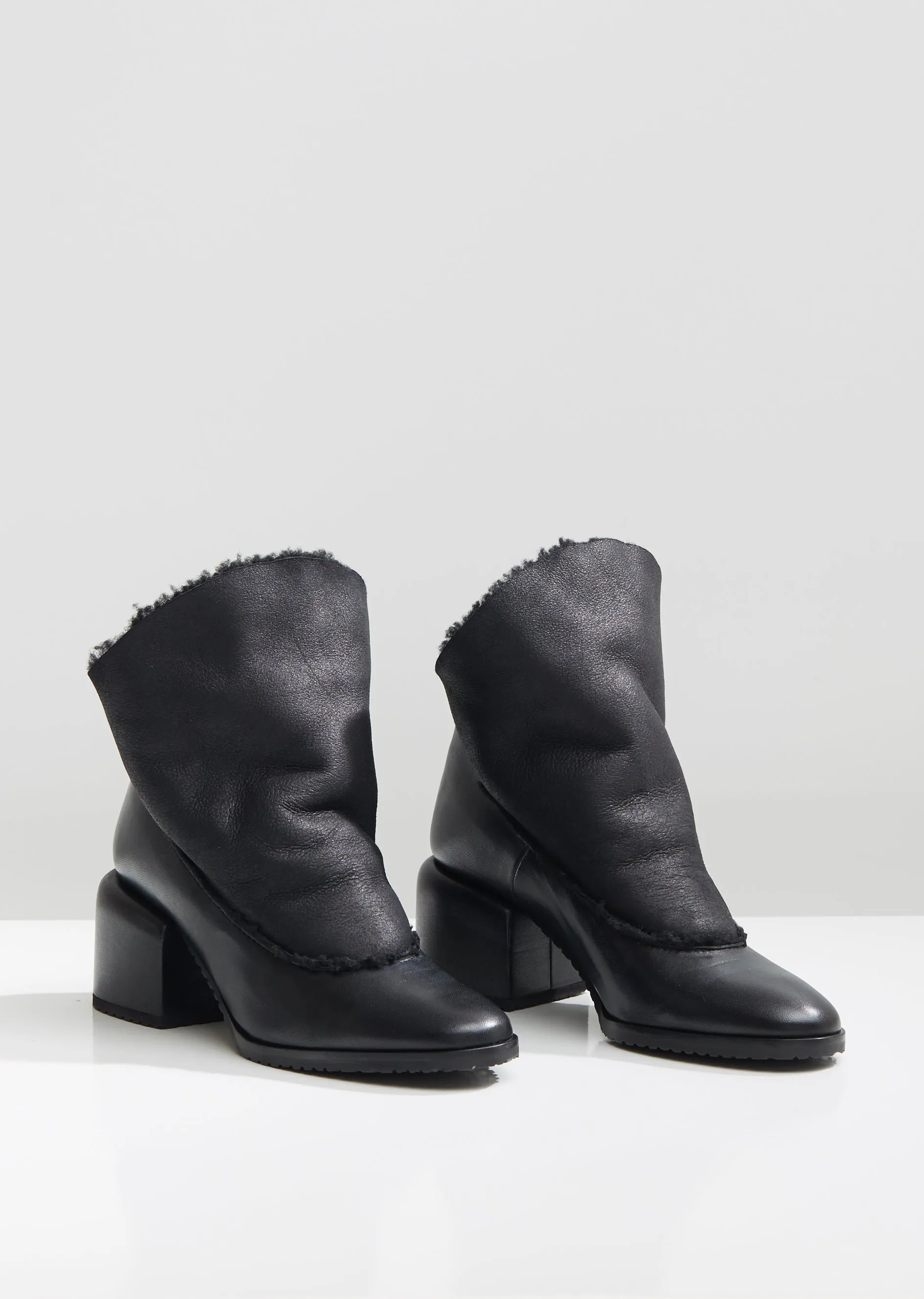 Litava Leather Shearling Boots